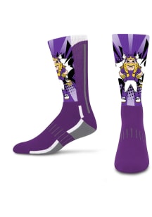 Minnesota Vikings Purple Mascot Ka-Pow Youth Crew Socks