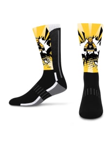 Pittsburgh Penguins Black Mascot Ka-Pow Youth Crew Socks