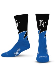 Kansas City Royals Black Wave Mens Crew Socks