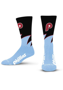 Philadelphia Phillies Black Wave Cooperstown Mens Crew Socks