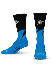 Oklahoma City Thunder Black Wave Mens Crew Socks