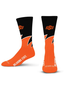 Oklahoma State Cowboys Black Wave Mens Crew Socks