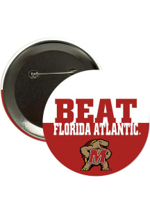 Maryland Terrapins BEAT FAU 3" Button - Red