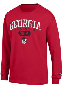 Champion Georgia Bulldogs Red Pill Box Mom Jersey Long Sleeve T Shirt