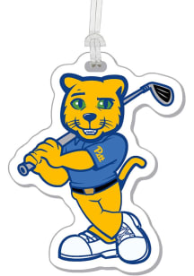 Pitt Panthers White Golf Mascot Luggage Tag