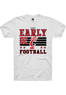 James Early Cincinnati Bearcats White Football NIL Striped Short Sleeve Player T Shirt