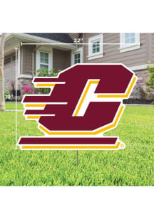 Central Michigan Chippewas Primary Yard Sign - White