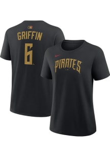 Konnor Griffin Pittsburgh Pirates Womens Black City Connect Player Player T-Shirt