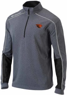 Columbia Oregon State Beavers Mens Black Heat Seal Omni Wick Shotgun 2.0 Long Sleeve Qtr Zip Pullo..
