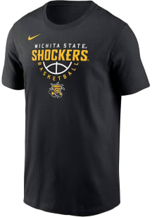 Nike Wichita State Shockers Black Primary Logo Basketball DriFit Short Sleeve T Shirt