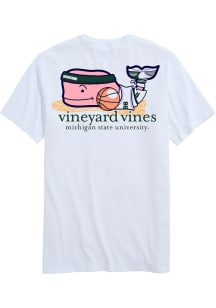 Michigan State Spartans White Whale Basketball Short Sleeve T Shirt