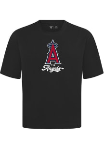 Levelwear Los Angeles Angels Black Signature Knit Team Surge Short Sleeve Fashion T Shirt