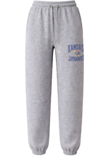 Summit Sportswear Kansas Jayhawks Mens Grey Heather Fleece Sweatpants