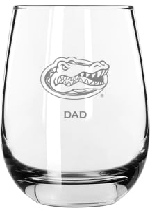 Florida Gators Dad 15oz Stemless Wine Glass - White