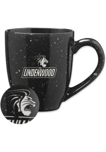 Lindenwood Lions 16oz Speckle Ceramic Mug - Black