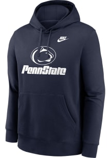 Nike Penn State Nittany Lions Mens Navy Blue Throwback Long Sleeve Hoodie