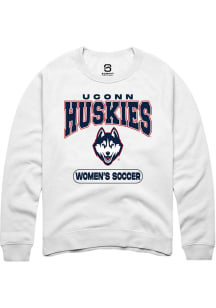 Summit Sportswear UConn Huskies Mens White Women's Soccer Long Sleeve Crew Sweatshirt