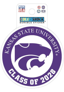 K-State Wildcats Class of 2028 Durable Stickers - Purple