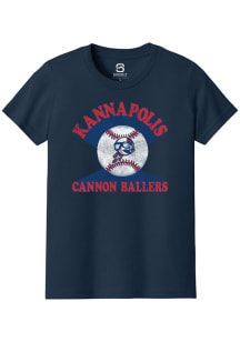 Summit Sportswear Kannapolis Cannon Ballers Youth Navy Blue Soft Arch Short Sleeve T-Shirt