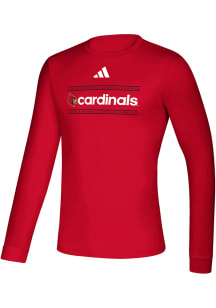 Adidas Louisville Cardinals Red Heat Seal Creator Long Sleeve T-Shirt