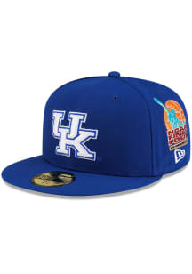 New Era Kentucky Wildcats Mens Blue Oversized Patch 59FIFTY Fitted Hat