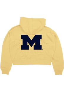 Blue 84 Michigan Wolverines Womens Yellow Cloud Fleece Long Sleeve Full Zip Jacket