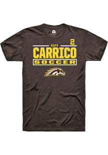 Kate Carrico Western Michigan Broncos Brown NIL Stacked Box Short Sleeve Player T Shirt