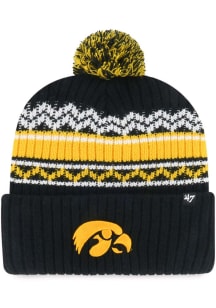 47 Iowa Hawkeyes Black Polar Vortex Cuff Youth Knit Hat