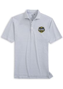 Johnnie O Michigan Wolverines Mens White National Champions Stetsons Short Sleeve Fashion Polo