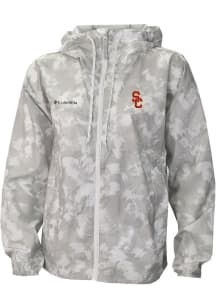 Columbia USC Trojans Womens White Heat Seal Flash Challenger Light Weight Jacket