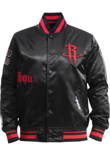 Pro Standard Houston Rockets Mens Black Old English Satin Light Weight Jacket