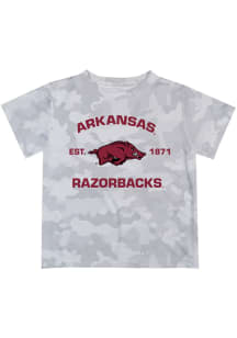 Vive La Fete Arkansas Razorbacks Youth Grey Camo Short Sleeve T-Shirt
