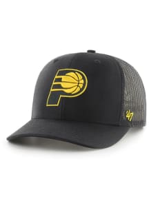 47 Indiana Pacers Outline Trucker Adjustable Hat - Black