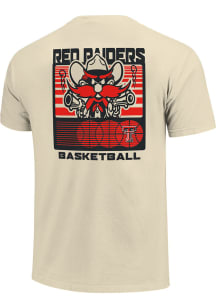 Texas Tech Red Raiders Ivory Graphic Staredown Basketball Short Sleeve T Shirt
