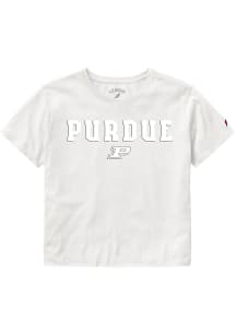 Purdue Boilermakers Womens White Clothesline Short Sleeve T-Shirt