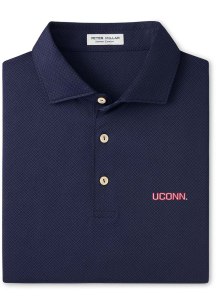 Peter Millar UConn Huskies Mens Navy Blue Hugo Short Sleeve Fashion Polo