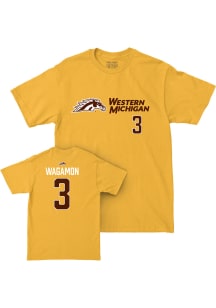 RJ Wagamon Western Michigan Broncos Youth Gold NIL Sideline Player Tee