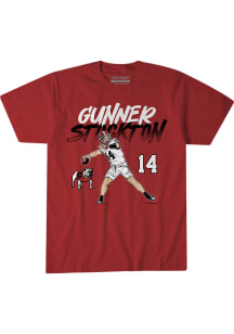 Gunner Stockton Georgia Bulldogs Red Name Number Pose Short Sleeve Fashion Player T Shirt