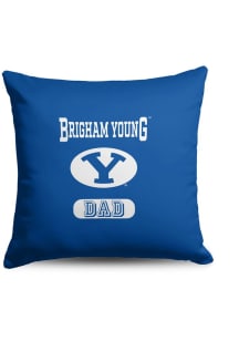 BYU Cougars Dad 18x18 Throw Pillow - Blue