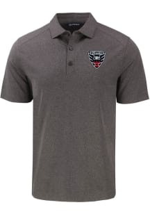Cutter and Buck DC United Mens Black Forge Recycled Short Sleeve Polo