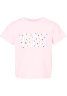 Detroit Tigers Girls Pink Floral Wordmark Short Sleeve T-Shirt
