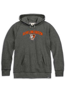 Rally Bowling Green Falcons Mens Black Triblend Arch Mascot Long Sleeve Hoodie