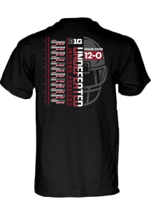 Blue 84 Indiana Hoosiers Black Football 2025 Undefeated Regular Season Short Sleeve T Shirt