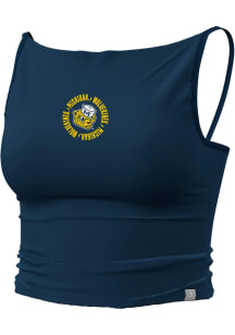 Champion Michigan Wolverines Womens Navy Blue High Neck Tank Top