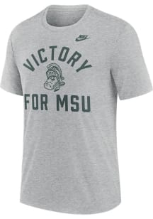 Nike Michigan State Spartans Dark Grey Legacy Mantra Mascot Short Sleeve Fashion T Shirt