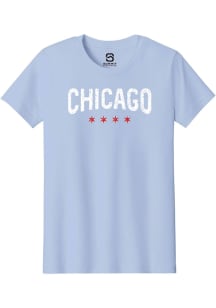 Summit Sportswear Chicago Youth Light Blue Stars Short Sleeve T-Shirt