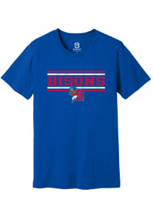Summit Sportswear Buffalo Bisons Blue Double Bars Short Sleeve T Shirt