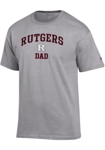 Champion Rutgers Scarlet Knights Grey Arch Logo Dad Jersey Short Sleeve T Shirt