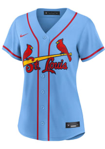 St Louis Cardinals Womens Nike Replica Alt Jersey - Light Blue