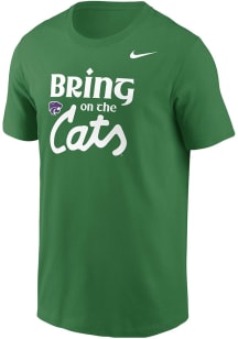 Nike K-State Wildcats Kelly Green Football Aer Lingus College Football Classic Short Sleeve T Shir..